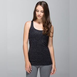 Lululemon Cool Racerback Petal Camo Printed Black Deep Coal
